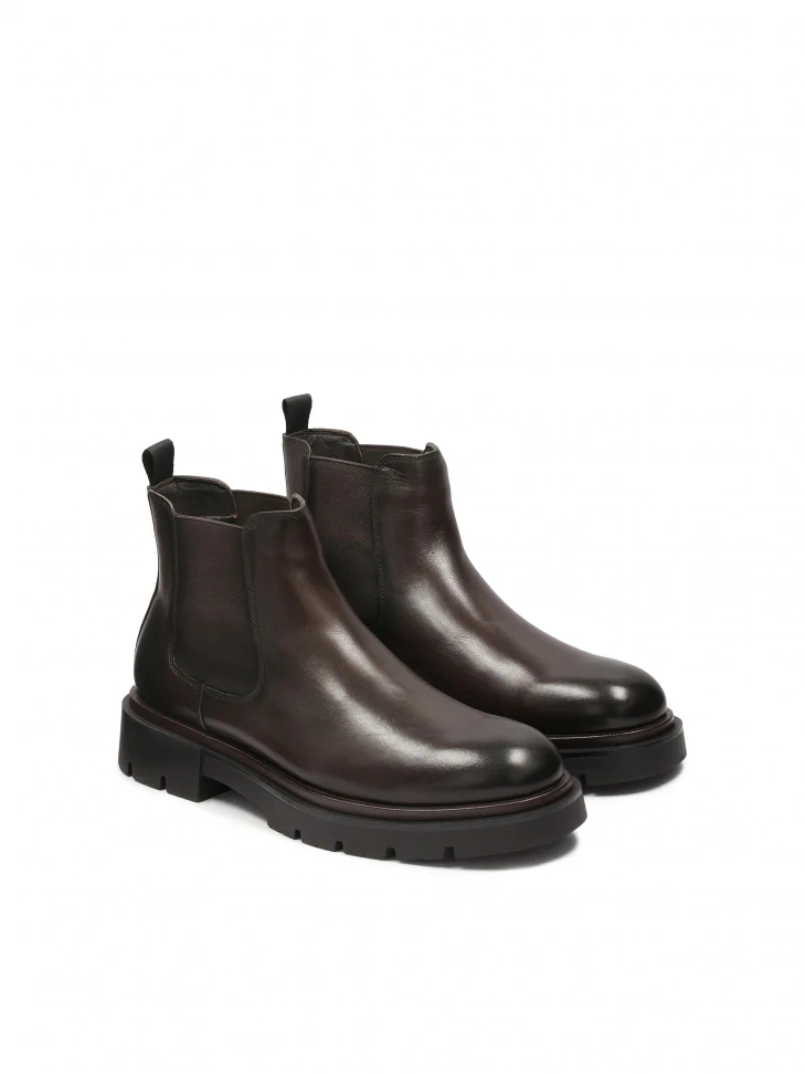 Kazar Brown Chelsea Boots With A Thick Sole