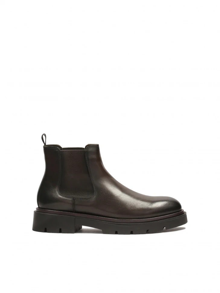 kazar Brown Chelsea boots with a thick sole