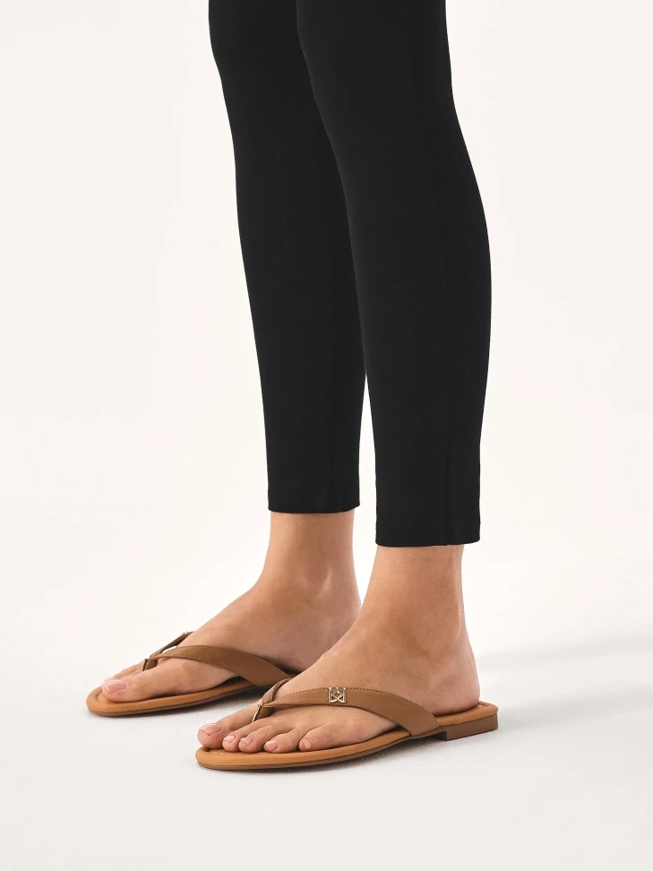 Kazar Brown Flat Flip-flops