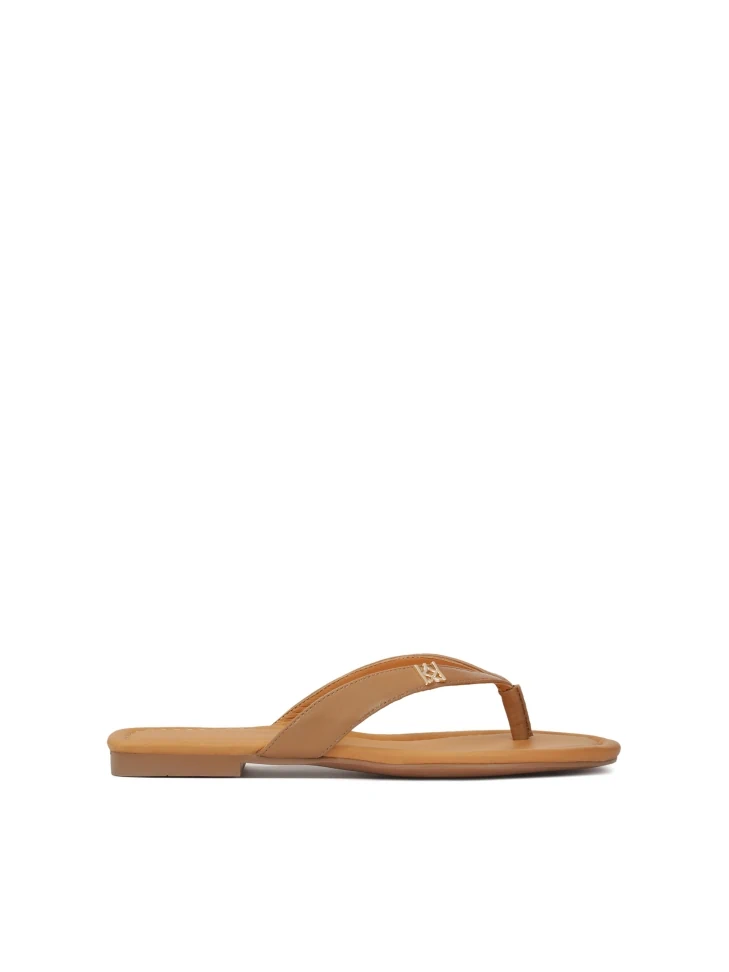 kazar Brown flat flip-flops