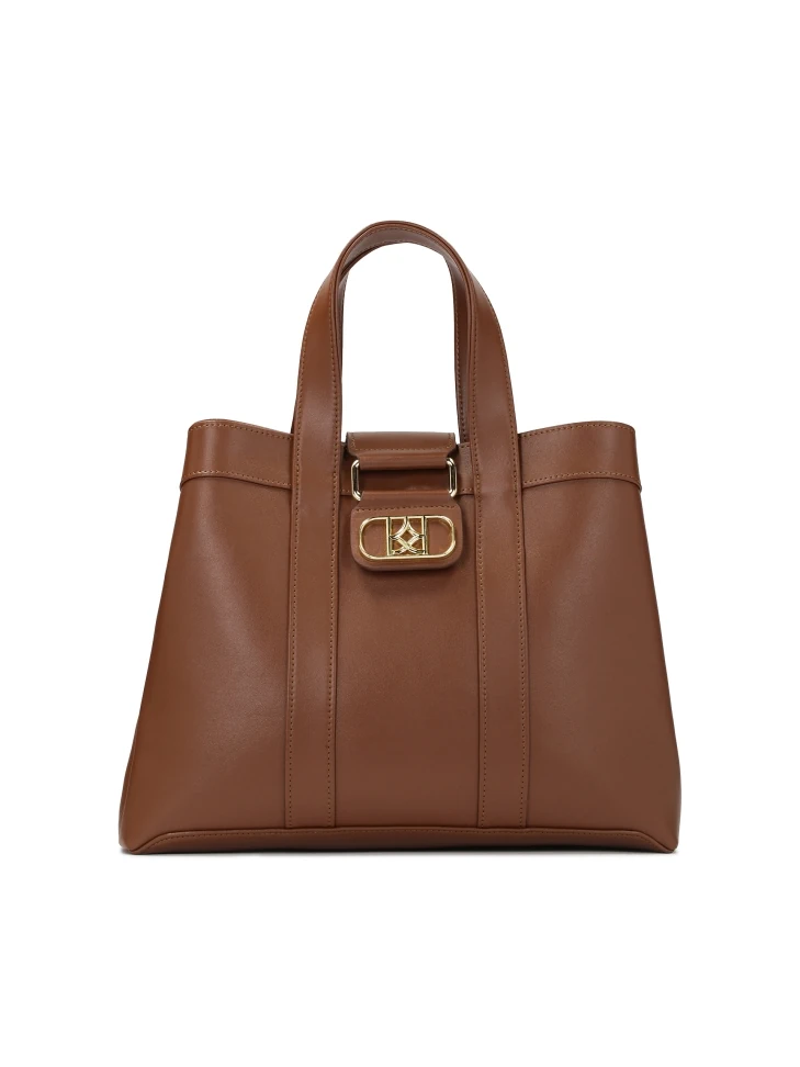 kazar Brown handbag with elegant clasp