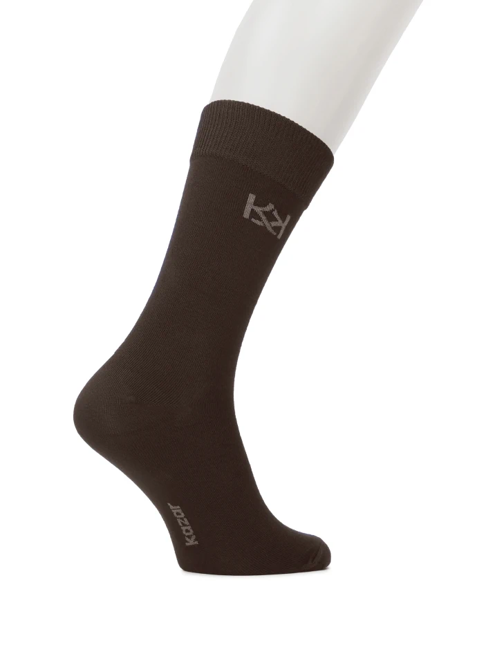 Kazar Brown High Bamboo Socks