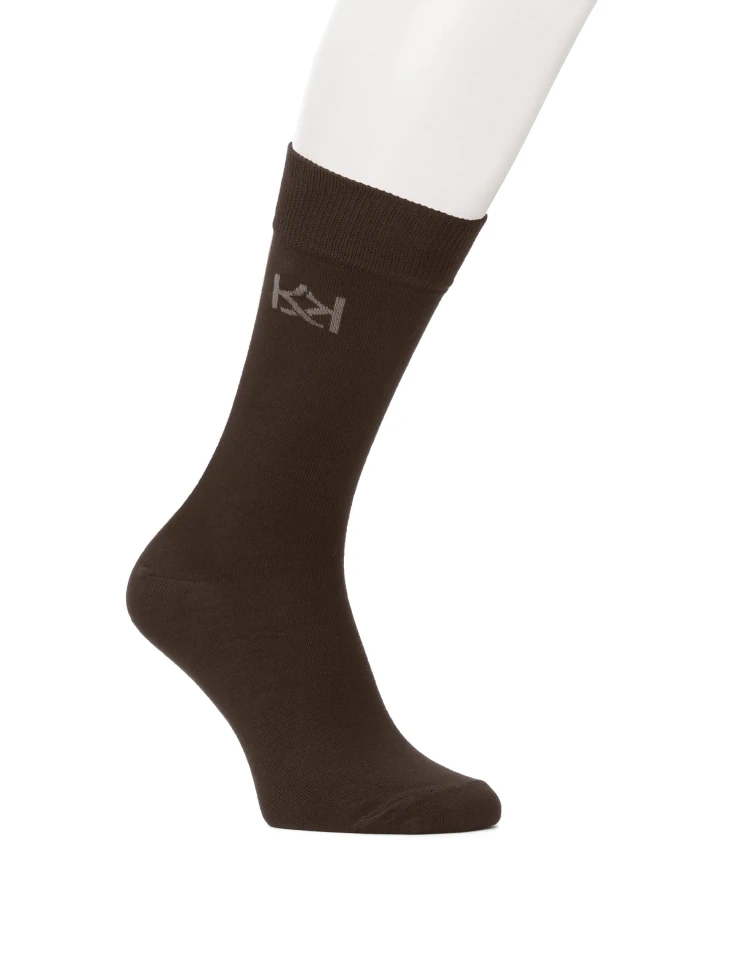 kazar Brown high bamboo socks