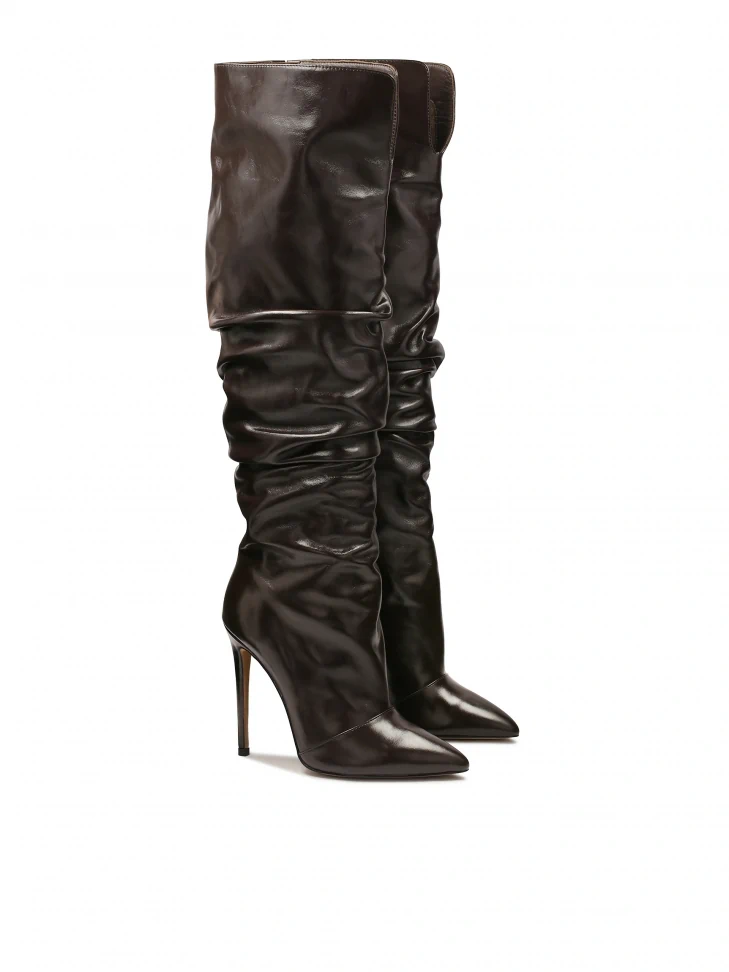 Kazar Brown High Over-the-knee Boots