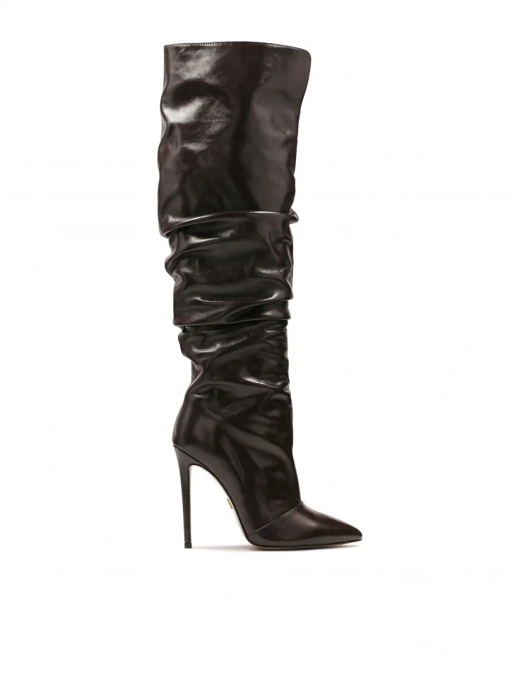 kazar Brown high over-the-knee boots