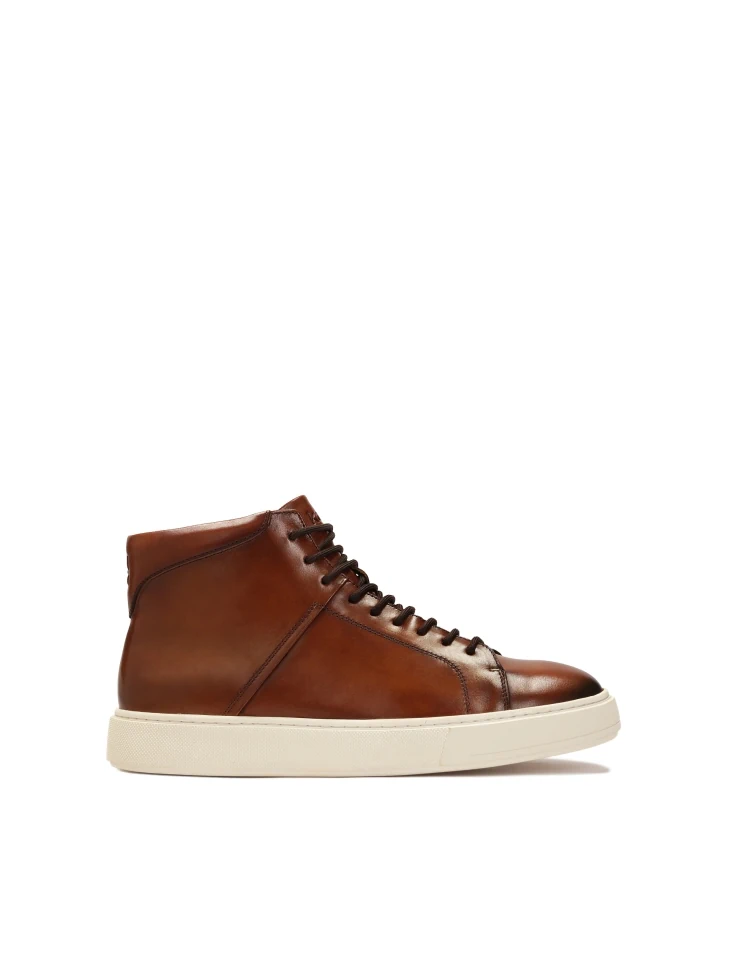 kazar Brown high-top sneakers with binding