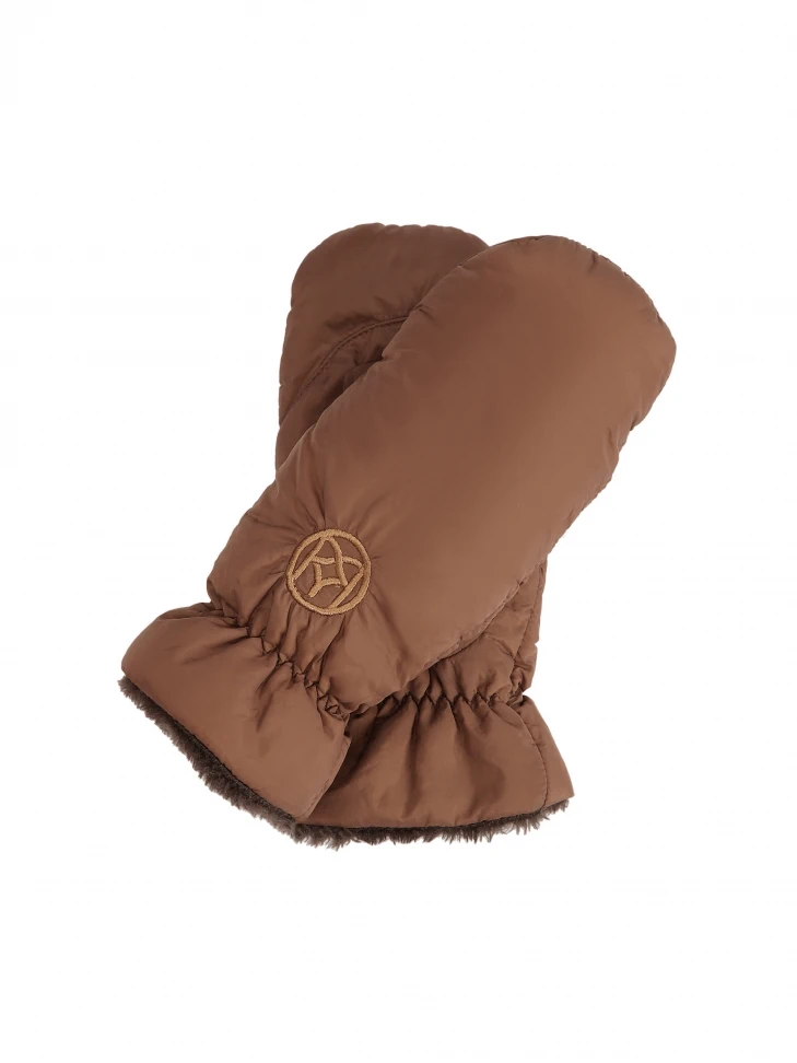 Kazar Brown Insulated Gloves With One Finger