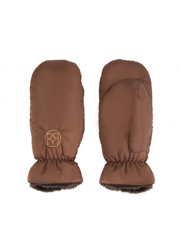 Kazar Brown Insulated Gloves With One Finger