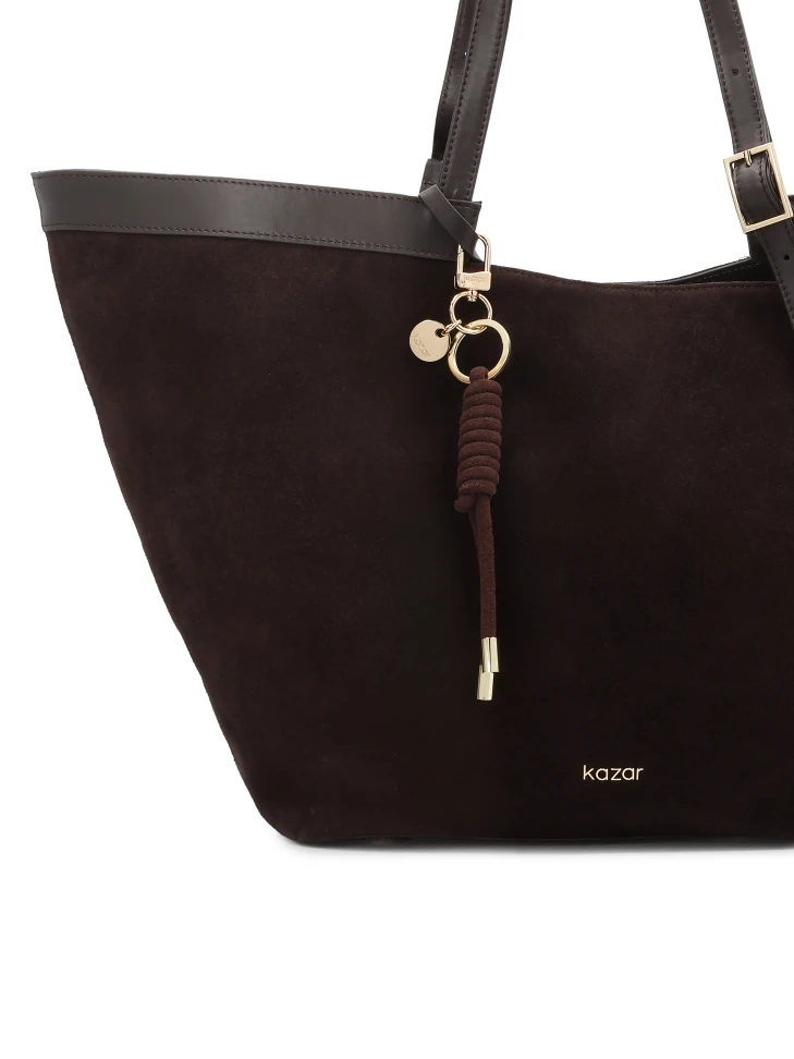 Kazar Brown Key Ring With A Decorative Knot