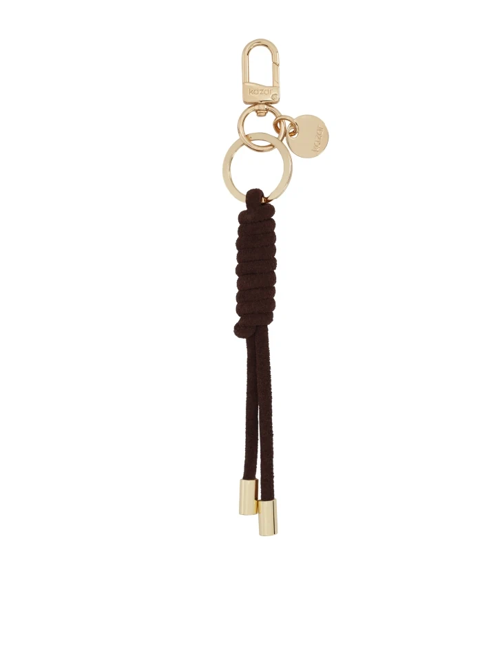 kazar Brown key ring with a decorative knot