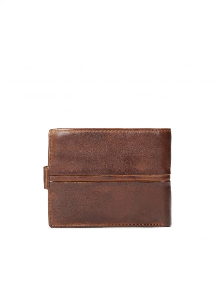 Kazar Brown Leather Clasp Wallet