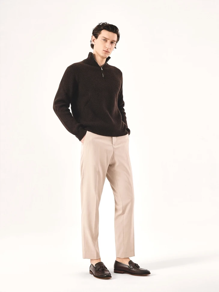 Kazar Brown Leather Loafers With Tassels