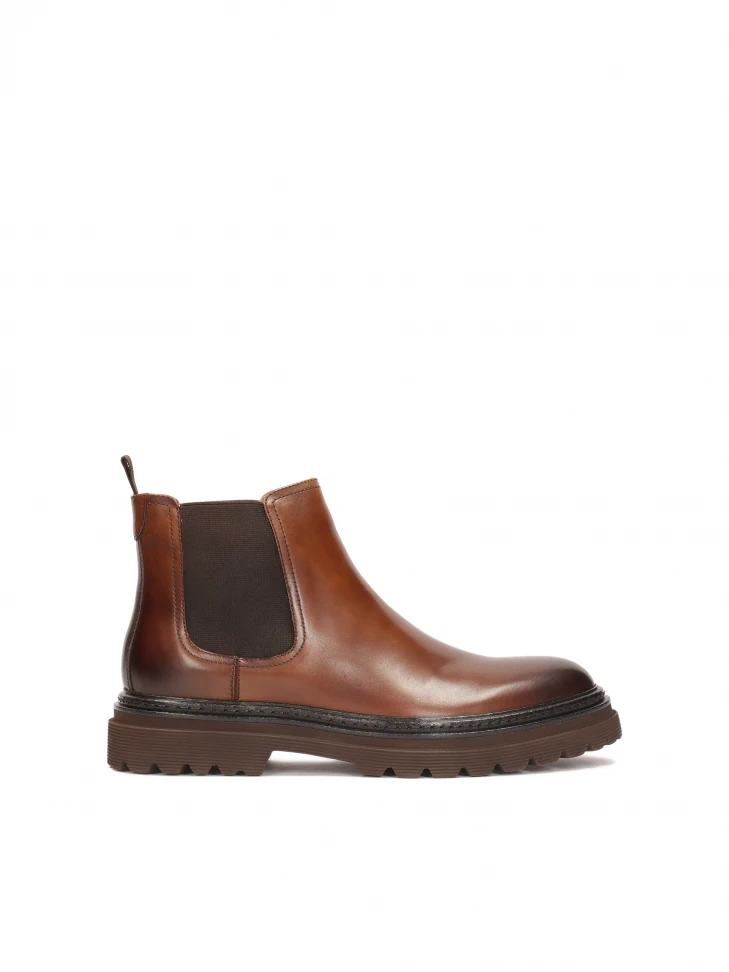 kazar Brown leather men's Chelsea boots