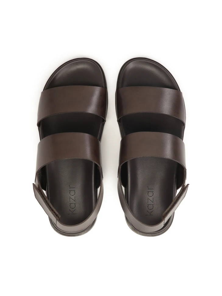 Kazar Brown Leather Men's Sandals