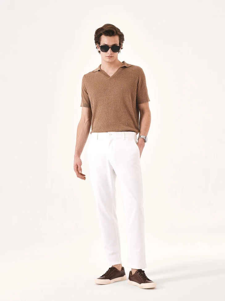 Kazar Brown Leather Men's Sneakers