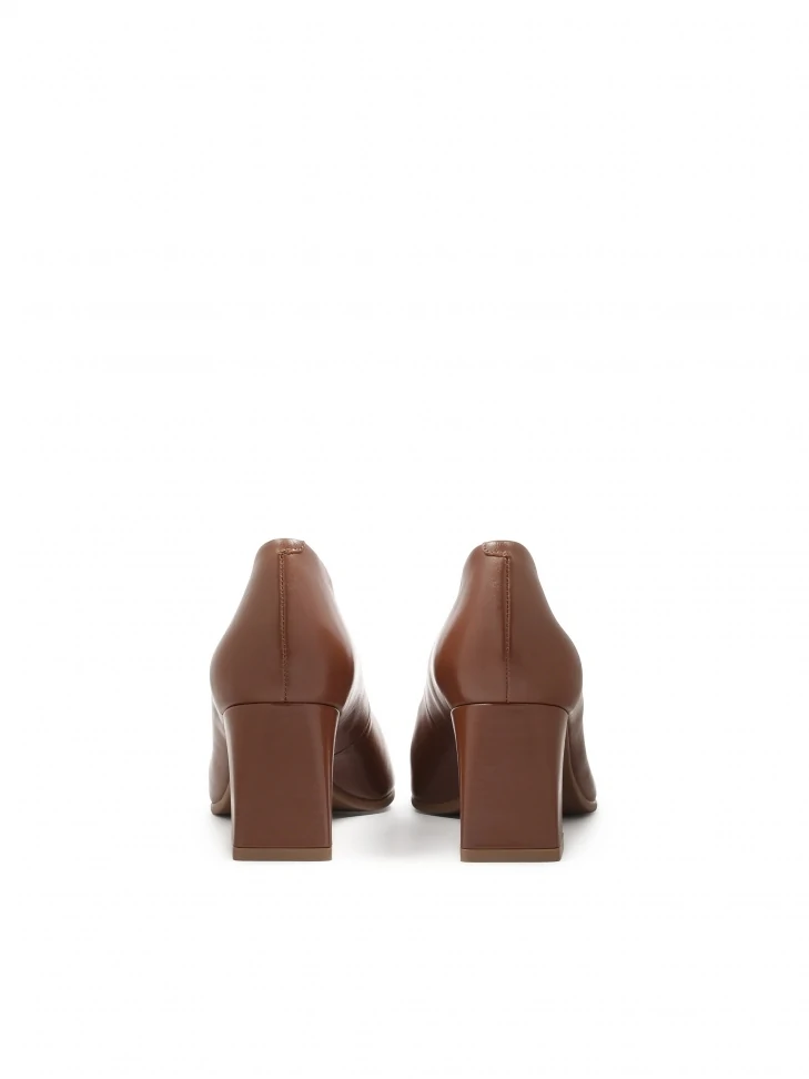 Kazar Brown Leather Pumps