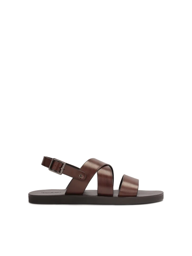 kazar Brown leather sandals on a straight sole