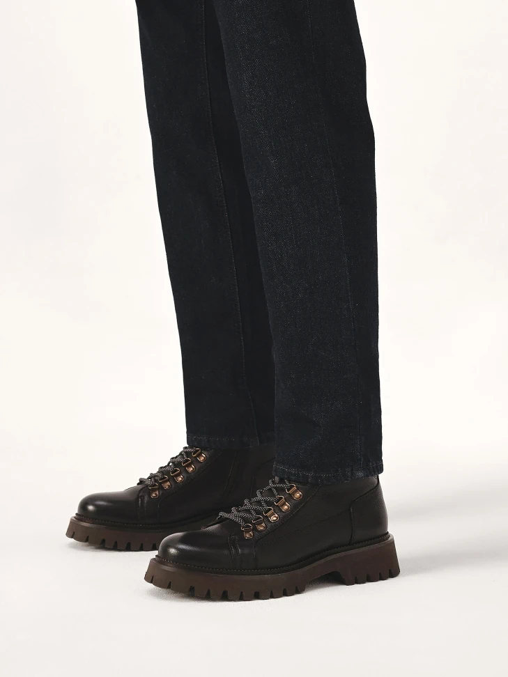 Kazar Brown Leather Trapper Boots