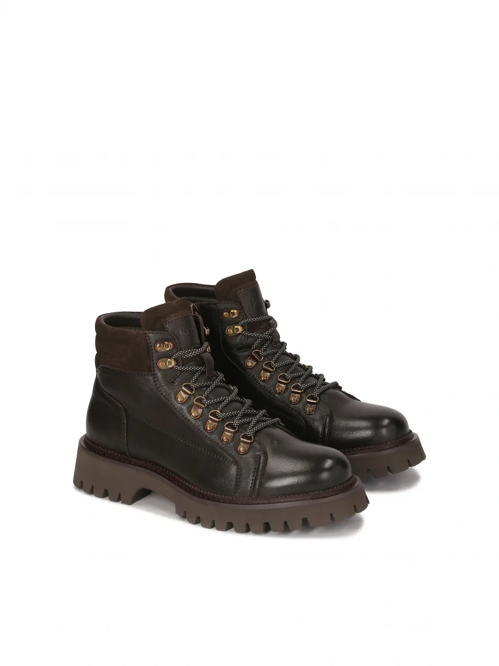 Kazar Brown Leather Trapper Boots