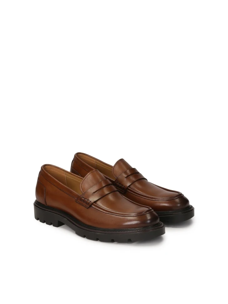 Kazar Brown Loafers On A Thicker Sole