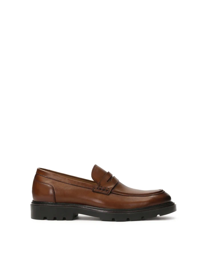 kazar Brown loafers on a thicker sole