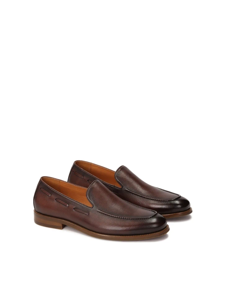 Kazar Brown Loafers With A Thong