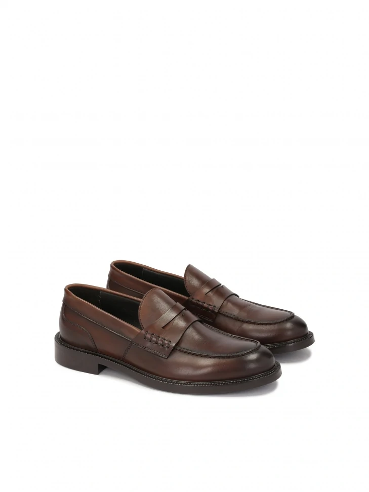 Kazar Brown Loafers With Leather Sole