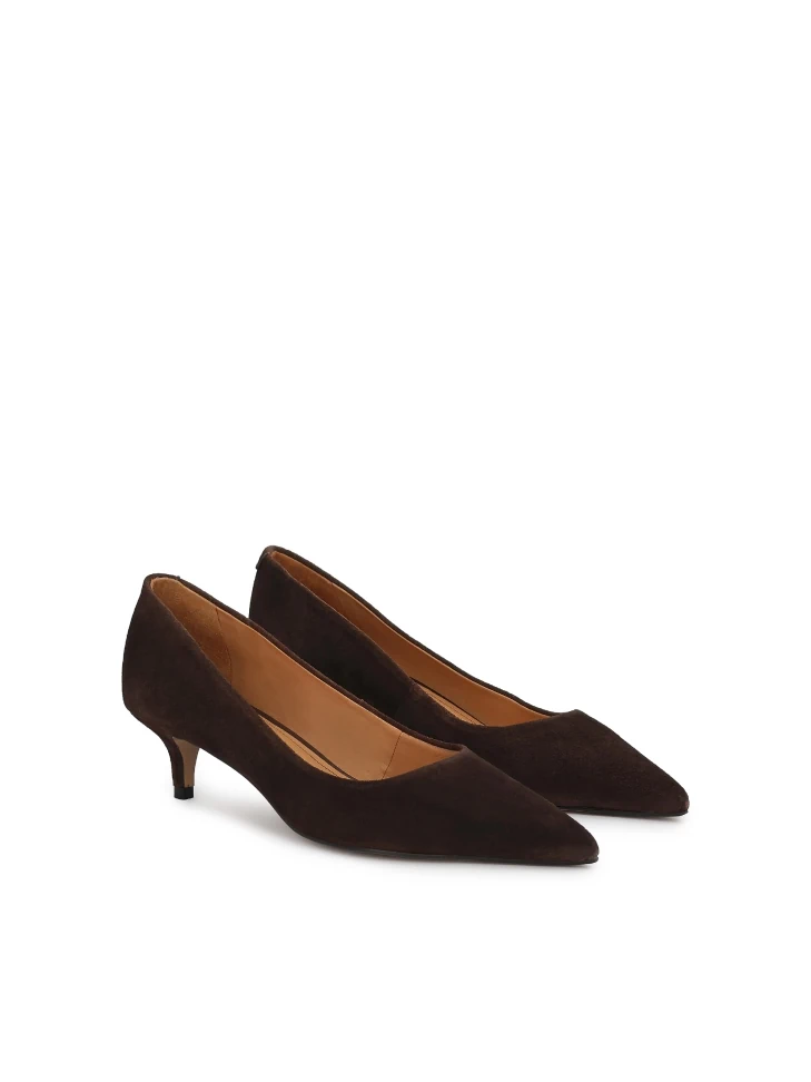 Kazar Brown Low Suede Pumps