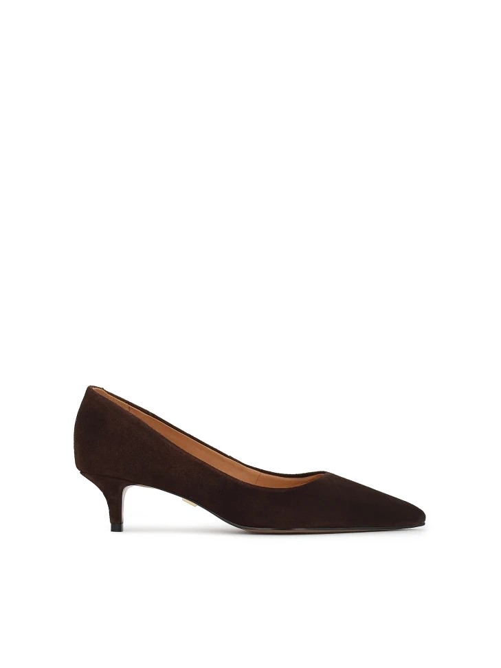 kazar Brown low suede pumps