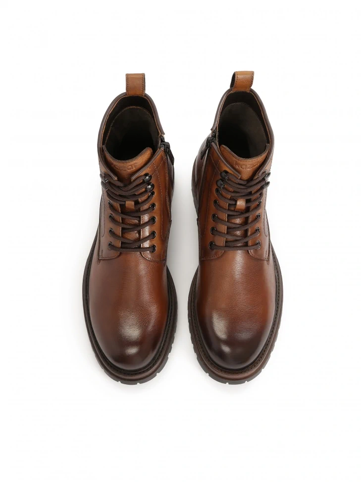 Kazar Brown Men's Boots With Lace-up Upper