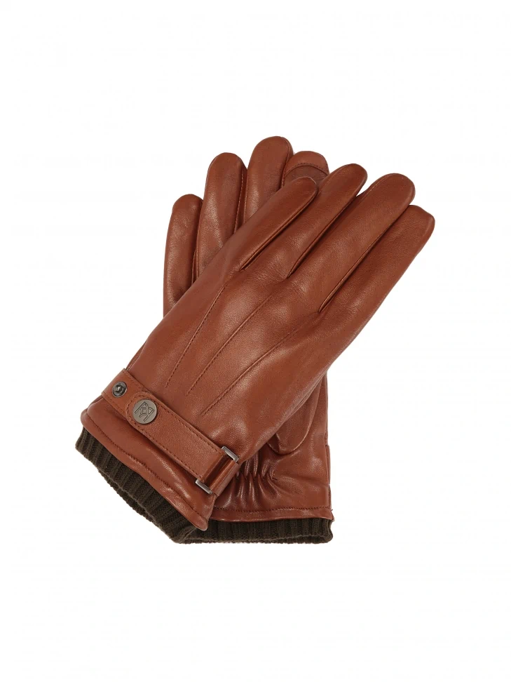 kazar Brown men's gloves with touch screen