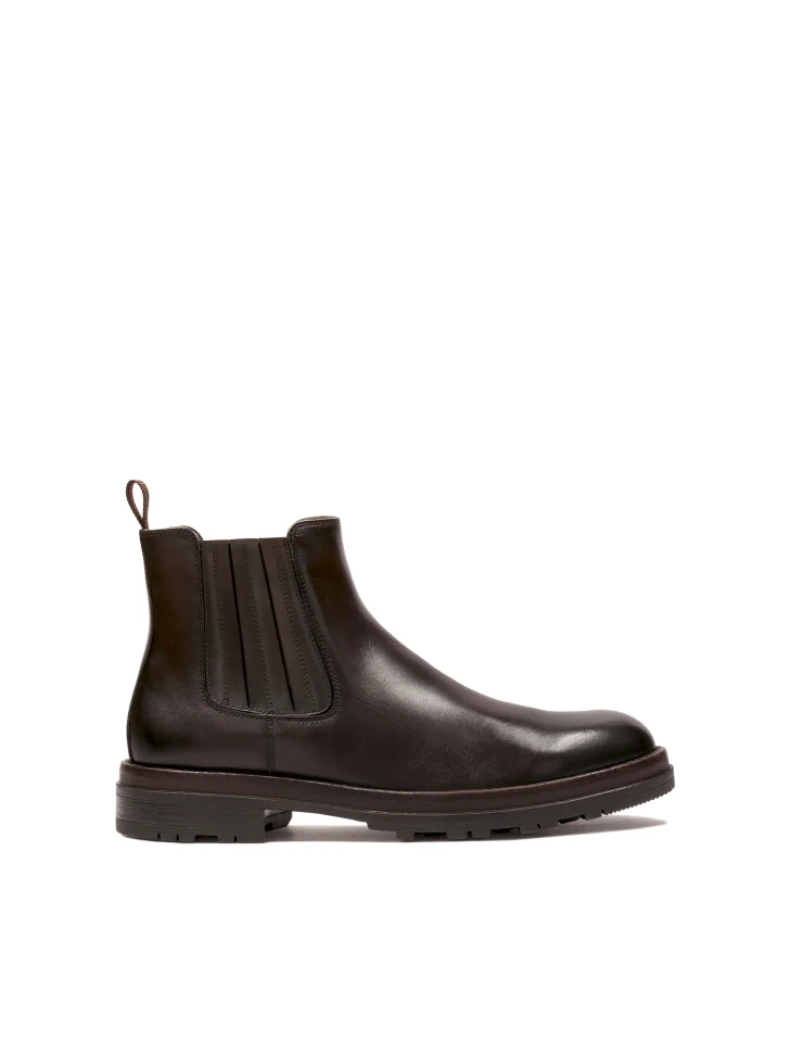 kazar Brown men's natural leather Chelsea boots