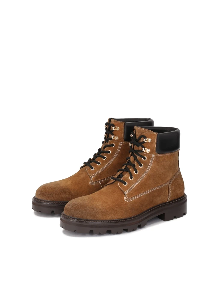 Kazar Brown Men's Suede Boots With Trep Sole