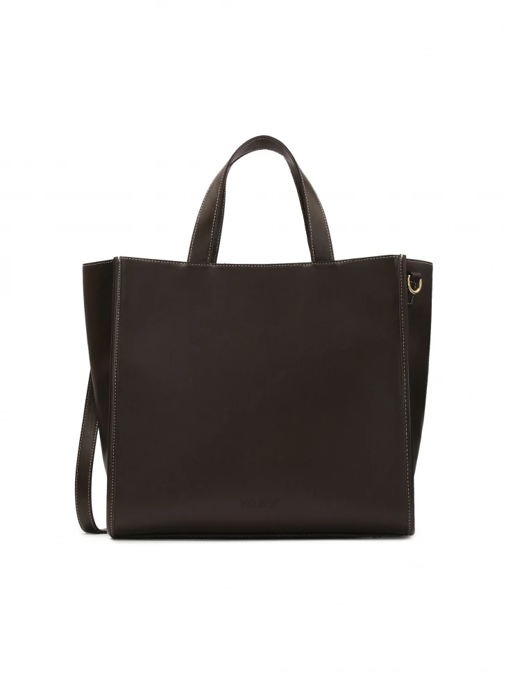 kazar Brown minimalist handbag