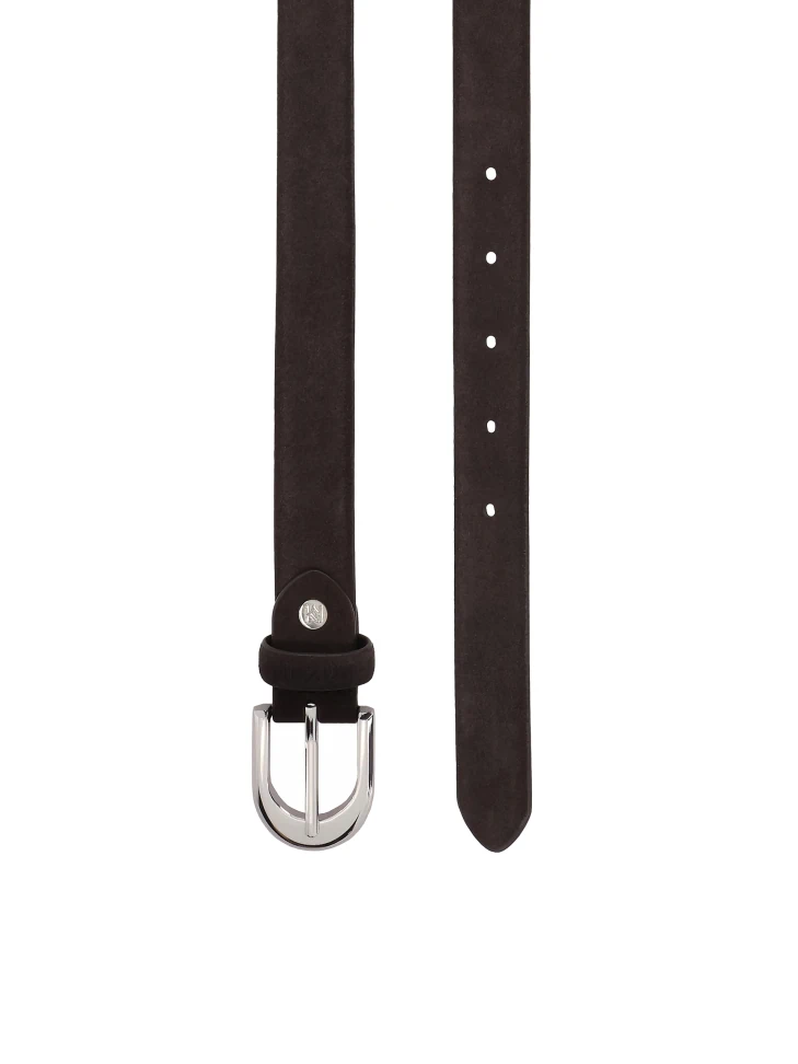 Kazar Brown Narrow Suede Belt