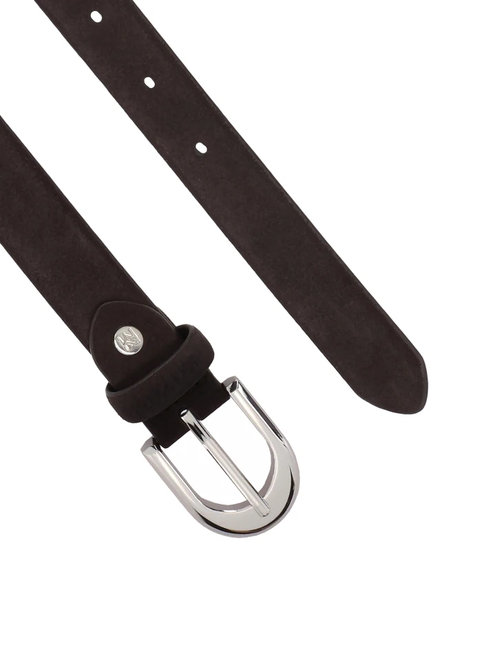 Kazar Brown Narrow Suede Belt