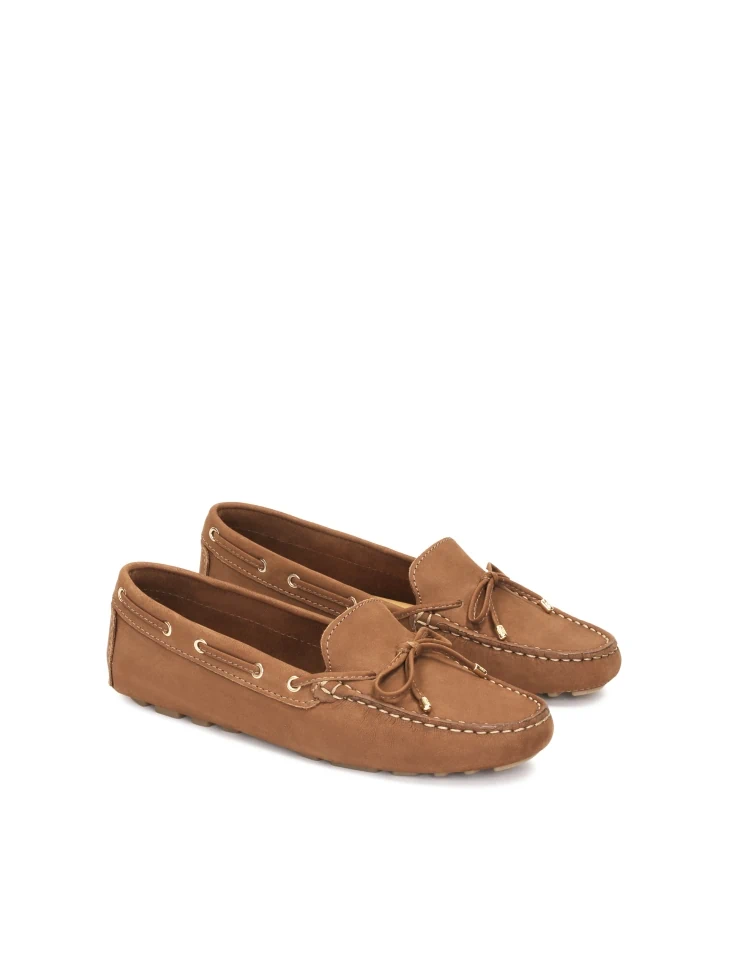 Kazar Brown Nubuck Moccasins