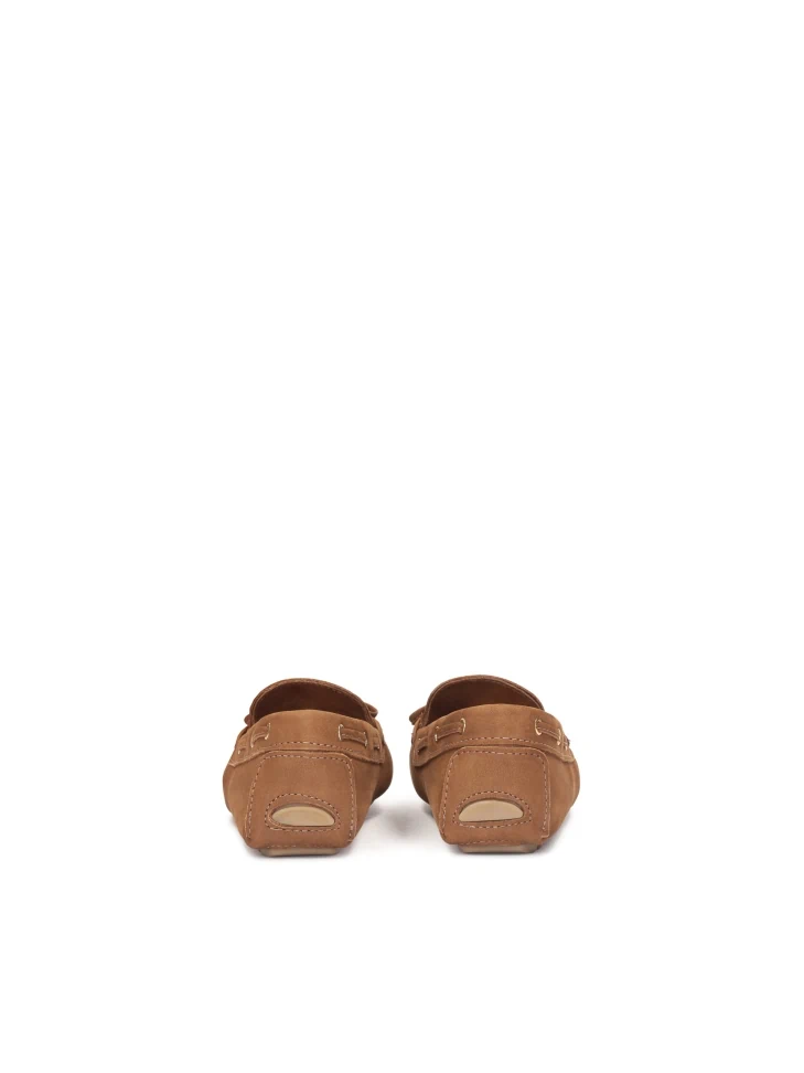 Kazar Brown Nubuck Moccasins
