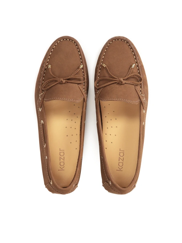 Kazar Brown Nubuck Moccasins