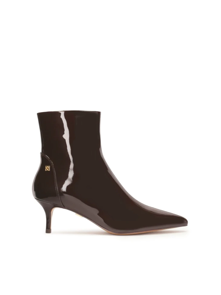 Kazar Brown Patent Leather Duckling Boots