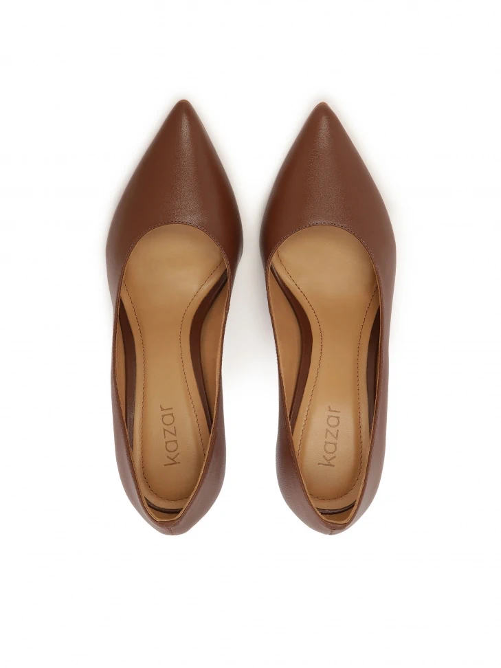 Kazar Brown Pointed-toe Pumps