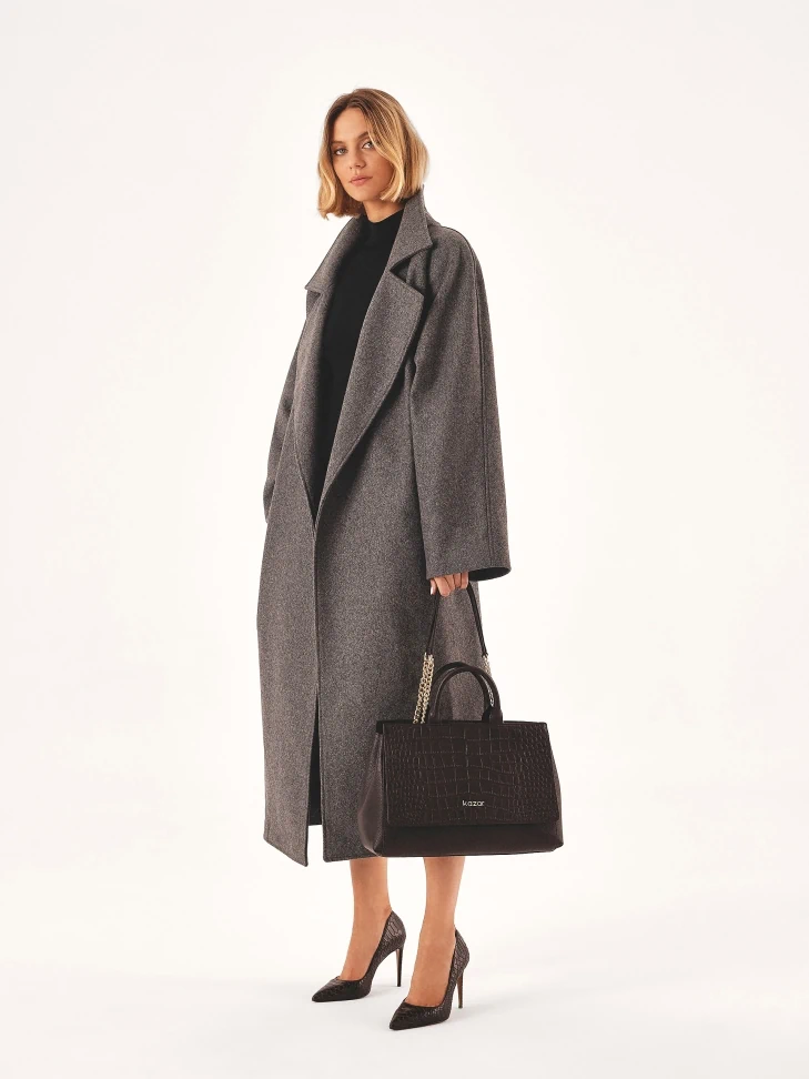 Kazar Brown Pumps In An Exotic Motif