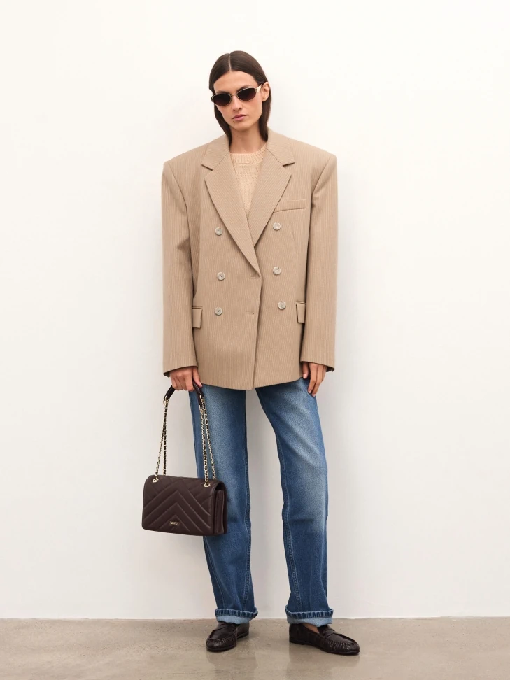 Kazar Brown Shoes With Embossing