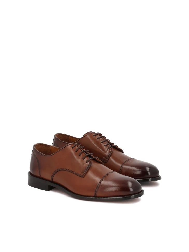 Kazar Brown Shoes With Overlapping Toes