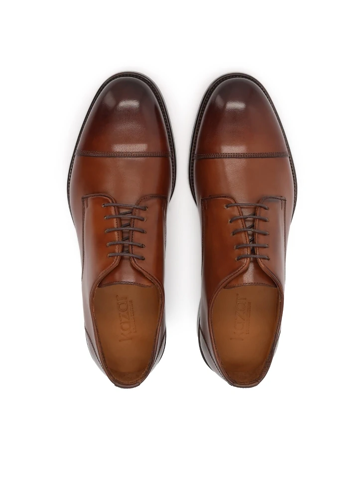 Kazar Brown Shoes With Overlapping Toes