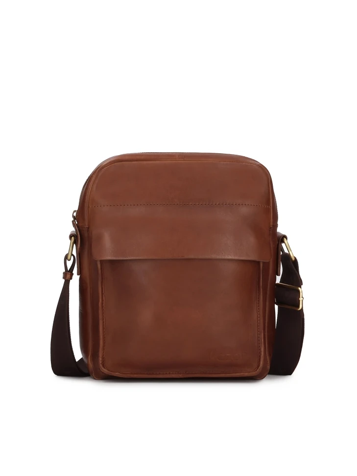 kazar Brown shoulder mailbag