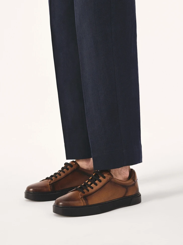 Kazar Brown Sneakers In Smart Casual Style