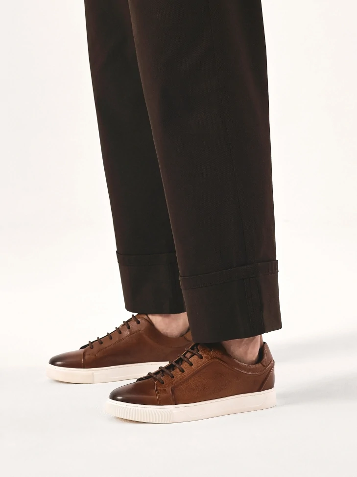 Kazar Brown Sneakers On A White Sole