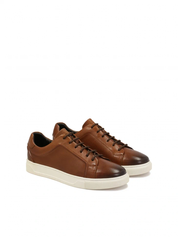 Kazar Brown Sneakers On A White Sole