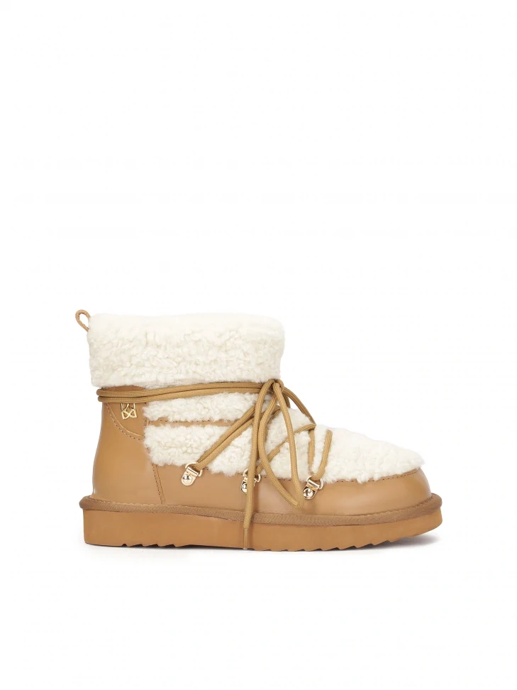 kazar Brown snow boots with fur